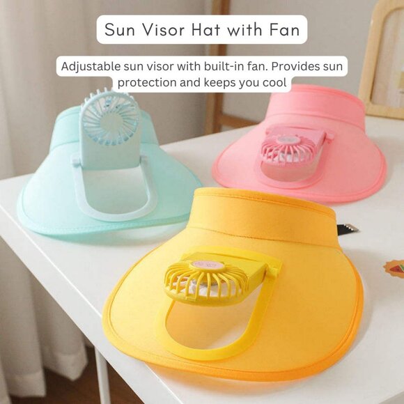 Sun Visor Hats with Fan & Bubble Gun for Toddlers Combo Pack1 Combo Pack - Picture 3 of 11